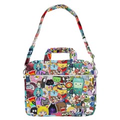 Assorted Cartoon Characters Doodle  Style Heroes Macbook Pro 16  Shoulder Laptop Bag