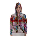 Romantic Cotton Pattern Wallpaper Texture Design Art Women s Hooded Windbreaker View1