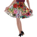 Romantic Cotton Pattern Wallpaper Texture Design Art A-line Skater Skirt View2