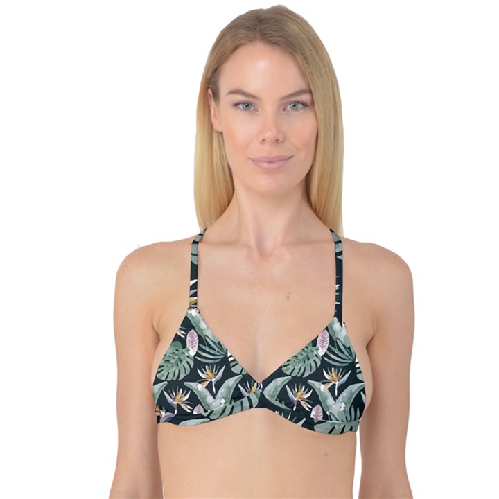 Tropical T- Shirt Tropical Garden Floricorous T- Shirt Reversible Tri Bikini Top