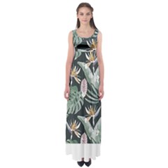 Tropical T- Shirt Tropical Garden Floricorous T- Shirt Empire Waist Maxi Dress by maxcute