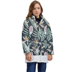 Tropical T- Shirt Tropical Garden Floricorous T- Shirt Kid s Hooded Longline Puffer Jacket by maxcute