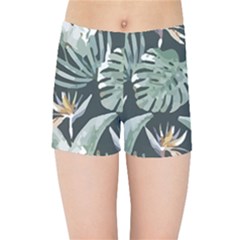 Tropical T- Shirt Tropical Garden Floricorous T- Shirt Kids  Sports Shorts