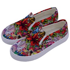 Romantic Cotton Pattern Wallpaper Texture Design Art Kids  Canvas Slip Ons