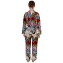 Romantic Cotton Pattern Wallpaper Texture Design Art Women s Long Sleeve Satin Pajamas Set	 View2