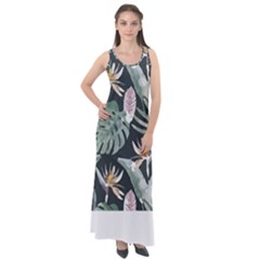 Tropical T- Shirt Tropical Garden Floricorous T- Shirt Sleeveless Velour Maxi Dress by maxcute