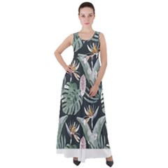 Tropical T- Shirt Tropical Garden Floricorous T- Shirt Empire Waist Velour Maxi Dress by maxcute