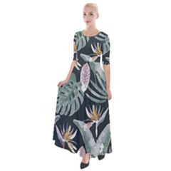 Tropical T- Shirt Tropical Garden Floricorous T- Shirt Half Sleeves Maxi Dress by maxcute