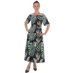 Tropical T- Shirt Tropical Garden Floricorous T- Shirt Shoulder Straps Boho Maxi Dress  by maxcute