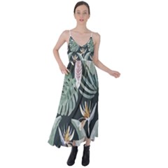 Tropical T- Shirt Tropical Garden Floricorous T- Shirt Tie Back Maxi Dress by maxcute