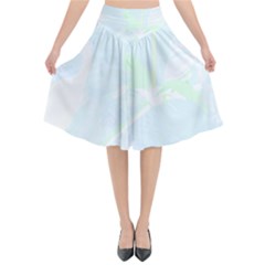 Tropical T- Shirt Tropical Garden Flower Bean T- Shirt Flared Midi Skirt by maxcute