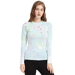 Tropical T- Shirt Tropical Garden Flower Bean T- Shirt Women s Long Sleeve Rash Guard by maxcute