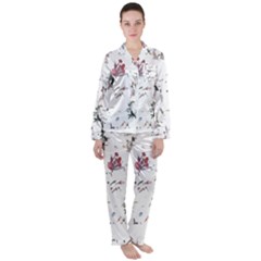 Tropical T- Shirt Tropical Garden Garden T- Shirt Women s Long Sleeve Satin Pajamas Set	 by maxcute