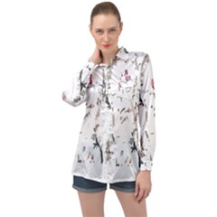 Tropical T- Shirt Tropical Garden Garden T- Shirt Long Sleeve Satin Shirt