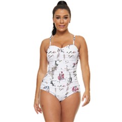 Tropical T- Shirt Tropical Garden Garden T- Shirt Retro Full Coverage Swimsuit