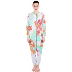 Tropical T- Shirt Tropical Garden Pluriflor T- Shirt Onepiece Jumpsuit (ladies) by maxcute