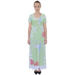 Tropical T- Shirt Tropical Gorgeous Deforest T- Shirt High Waist Short Sleeve Maxi Dress by maxcute