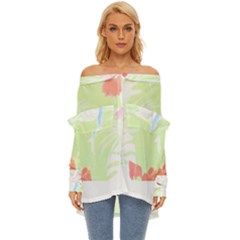 Tropical T- Shirt Tropical Gorgeous Deforest T- Shirt Off Shoulder Chiffon Pocket Shirt by maxcute