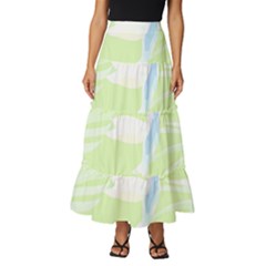 Tropical T- Shirt Tropical Gorgeous Deforest T- Shirt Tiered Ruffle Maxi Skirt