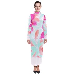 Tropical T- Shirt Tropical Gorgeous Floristic T- Shirt Turtleneck Maxi Dress by maxcute