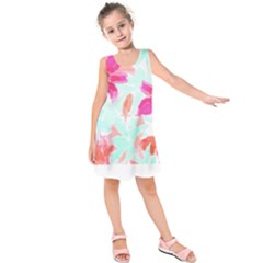 Tropical T- Shirt Tropical Gorgeous Floristic T- Shirt Kids  Sleeveless Dress by maxcute