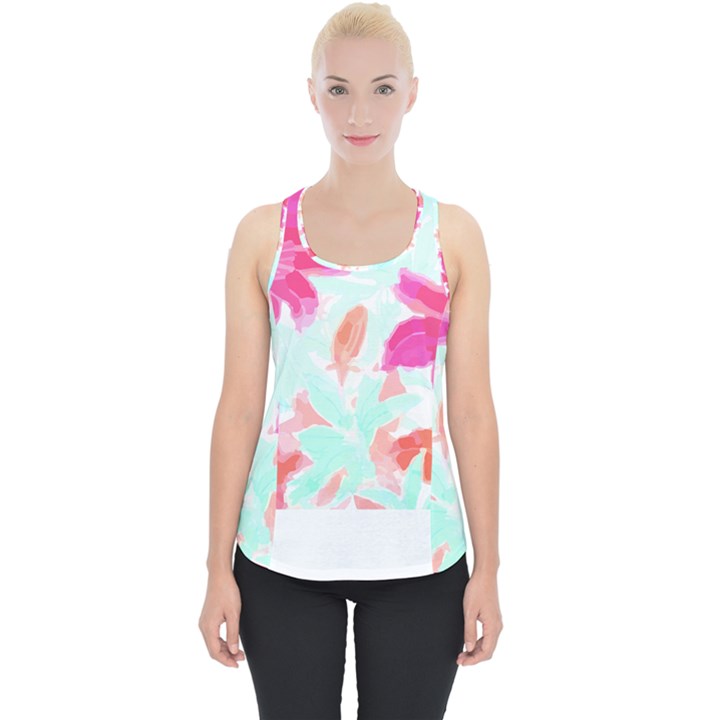 Tropical T- Shirt Tropical Gorgeous Floristic T- Shirt Piece Up Tank Top