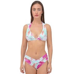 Tropical T- Shirt Tropical Gorgeous Floristic T- Shirt Double Strap Halter Bikini Set by maxcute