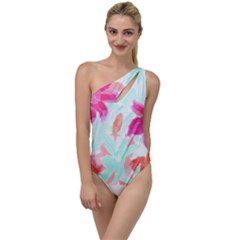 Tropical T- Shirt Tropical Gorgeous Floristic T- Shirt To One Side Swimsuit by maxcute