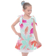 Tropical T- Shirt Tropical Gorgeous Floristic T- Shirt Kids  Tie Up Tunic Dress by maxcute