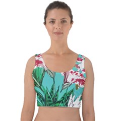 Tropical T- Shirt Tropical Gorgeous Oppositiflor T- Shirt Velvet Crop Top by maxcute