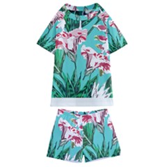 Tropical T- Shirt Tropical Gorgeous Oppositiflor T- Shirt Kids  Swim Tee And Shorts Set by maxcute