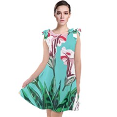 Tropical T- Shirt Tropical Gorgeous Oppositiflor T- Shirt Tie Up Tunic Dress by maxcute