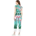 Tropical T- Shirt Tropical Gorgeous Oppositiflor T- Shirt Women s Frill Top Chiffon Jumpsuit View2