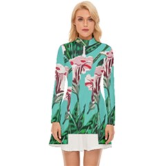 Tropical T- Shirt Tropical Gorgeous Oppositiflor T- Shirt Long Sleeve Velour Longline Dress by maxcute