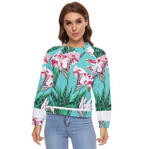 Tropical T- Shirt Tropical Gorgeous Oppositiflor T- Shirt Women s Long Sleeve Raglan Tee by maxcute