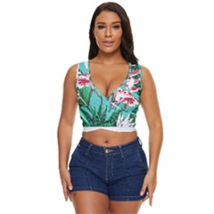 Tropical T- Shirt Tropical Gorgeous Oppositiflor T- Shirt Women s Sleeveless Wrap Top by maxcute