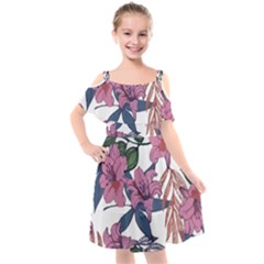 Tropical T- Shirt Tropical Gorgeous Palmatifloro T- Shirt Kids  Cut Out Shoulders Chiffon Dress by maxcute