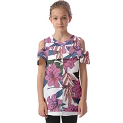 Tropical T- Shirt Tropical Gorgeous Palmatifloro T- Shirt Fold Over Open Sleeve Top by maxcute