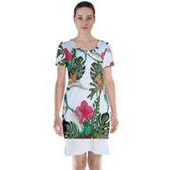 Tropical T- Shirt Tropical Graceful Anomaliflor T- Shirt Short Sleeve Nightdress by maxcute