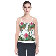 Tropical T- Shirt Tropical Graceful Anomaliflor T- Shirt Velvet Spaghetti Strap Top by maxcute