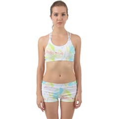 Tropical T- Shirt Tropical Graceful Blossoming T- Shirt Back Web Gym Set by maxcute