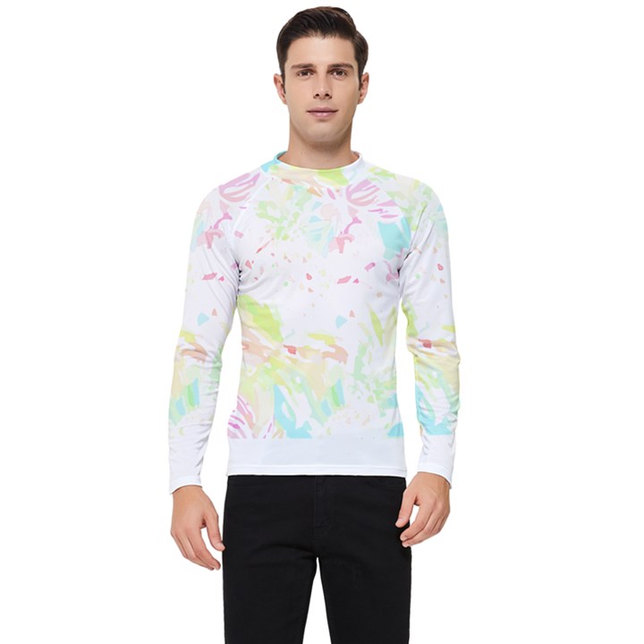 Tropical T- Shirt Tropical Graceful Blossoming T- Shirt Men s Long Sleeve Rash Guard