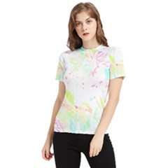 Tropical T- Shirt Tropical Graceful Blossoming T- Shirt Women s Short Sleeve Rash Guard by maxcute