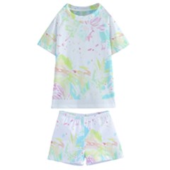 Tropical T- Shirt Tropical Graceful Blossoming T- Shirt Kids  Swim Tee And Shorts Set by maxcute