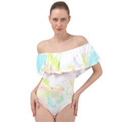 Tropical T- Shirt Tropical Graceful Blossoming T- Shirt Off Shoulder Velour Bodysuit  by maxcute