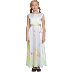 Tropical T- Shirt Tropical Graceful Blossoming T- Shirt Kids  Satin Sleeveless Maxi Dress by maxcute