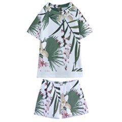 Tropical T- Shirt Tropical Graceful Cauliflory T- Shirt Kids  Swim Tee And Shorts Set by maxcute