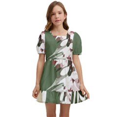 Tropical T- Shirt Tropical Graceful Cauliflory T- Shirt Kids  Short Sleeve Dolly Dress by maxcute