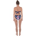 Tropical T- Shirt Tropical Graceful Flower T- Shirt Tie Back One Piece Swimsuit View2