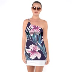 Tropical T- Shirt Tropical Graceful Flower T- Shirt One Soulder Bodycon Dress by maxcute